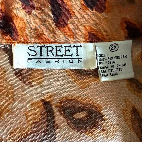 Street Fashion Women Leopard Print Wrap Dress 2X Sleeveless Belted Animal Print - Picture 5 of 8